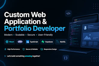 build a modern custom portfolio website or web application