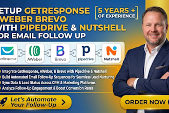 set up getresponse aweber brevo with pipedrive and nutshell for email follow up