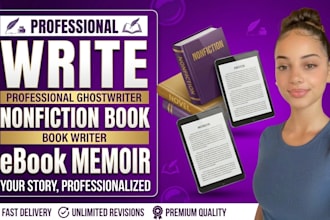 write nonfiction book ebook memoir as professional ghostwriter book writer