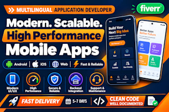 develop a cross platform mobile app for android and ios