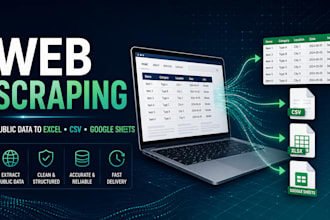 scrape public website data to excel or CSV