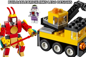 build 3d lego model, lego moc, lego minifigure, lego toy sets with instructions