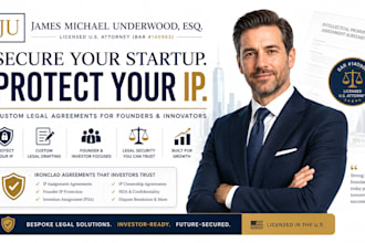 draft a custom startup IP assignment agreement as a US attorney
