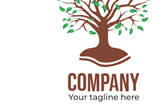 make a clean and modern tree logo for businesses