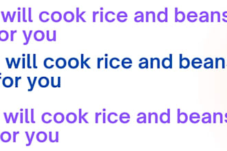 do a very tastful rice and beans for you