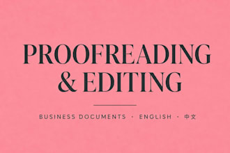 proofread and edit your business and corporate documents
