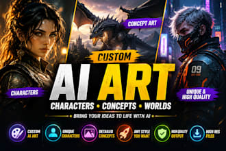 create custom ai art, characters and concept art