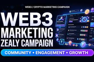 do crypto promotion on zealy with my community