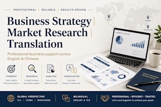 business strategy, market research and translation
