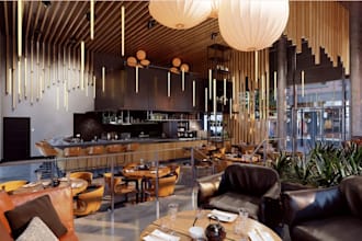 3d bar render ,interior lounge,dj stage, restaurant,nightclub,2d layout,cafe,pub