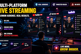 promote your youtube, tiktok, tiktoktwitch livestream to real viewers