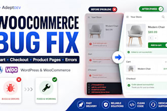 fix woocommerce bugs errors checkout and website issues