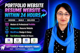 build creative portfolio resume website using wordpress