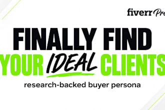research and create your ideal buyer persona