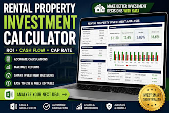 build rentall property investment calculatot ROI cashflow spreadsheet
