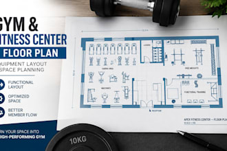 design gym fitness center 2d floor plans with equipment layout for gym building