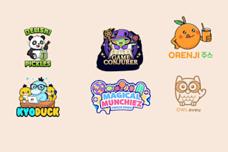do a cute kawaii cartoon mascot logo design