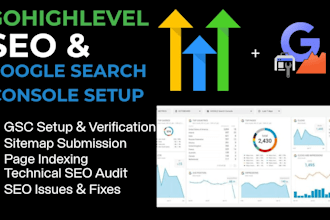 do gohighlevel SEO, google search console setup, indexing and sitemap fixing