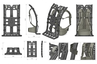 design camping and outdoor gear, portable equipment, accessories, 3d cad product