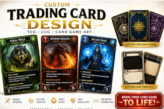 design custom trading cards tcg cards ccg cards and card game art