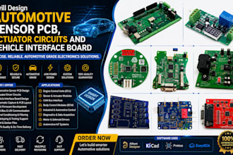 design automotive sensor pcb, actuator circuits and vehicle interface board