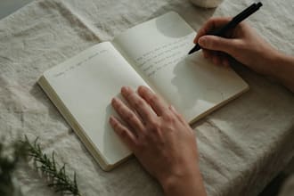 neatly hand write student records, notes and projects