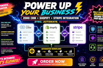 zoho crm shopify stripe integration api sync zapier automation ecommerce store