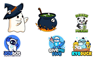 kawaii for streamer and video game cartoon logo