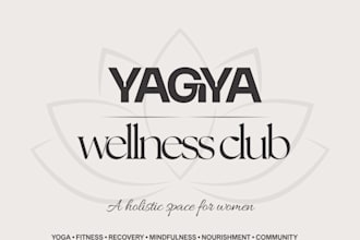 design a modern wellness logo and brand identity