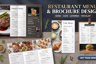 do german restaurant brochure food cafe catering menu pricelist brochure design