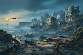 design unique fantasy and scifi environment art