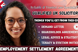 draft and review UK shareholder agreement employment settlement agreement UK