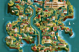 design great map in quality vector illustration