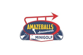 design music festival miniature golf club logo