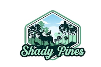 design thrilling shady pines hunting logo
