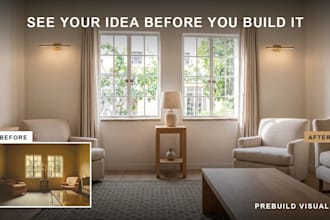 create a realistic ai renovation preview of your home, land or store