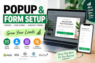 create popup forms, contact forms and lead capture forms for your website