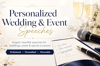 write a professional speech for weddings funerals and any event