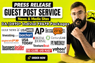 publish news article and do seo guest post backlink service, PR distribution