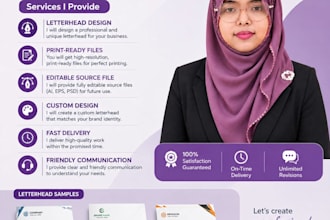 design professional letterhead and envelope for your company