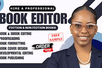 book editor, developmental editor for fiction and non fiction books, novel