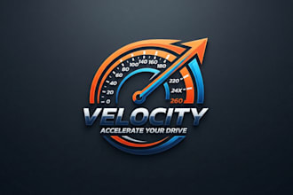 design a dynamic speedometer logo for your brand