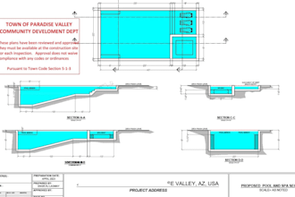 do full swimming pool permit sets and the pool construction drawings