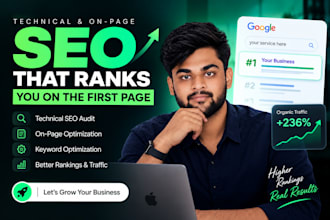do technical and on page SEO to rank you in the first page