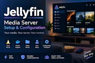 setup and configure your jellyfin or plex media server