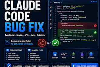 fix debug and finish your claude code web app