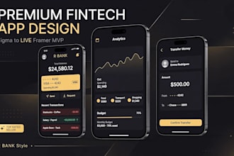 design fintech and saas app in figma to framer mvp