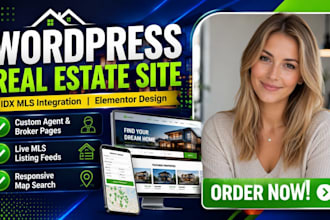 design wordpress real estate website for realtor with idx mls