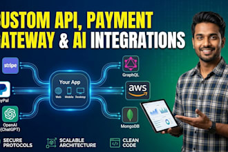 integrate apis, payment gateways, and backends to your app