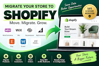 migrate or transfer your website store to shopify